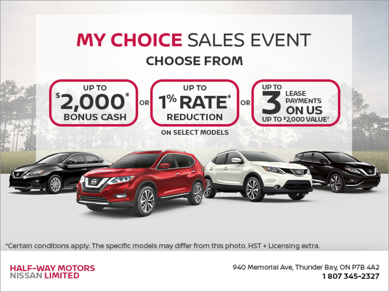 Nissan's My Choice Sales Event!