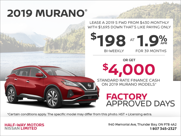 Get the 2019 Murano Today!