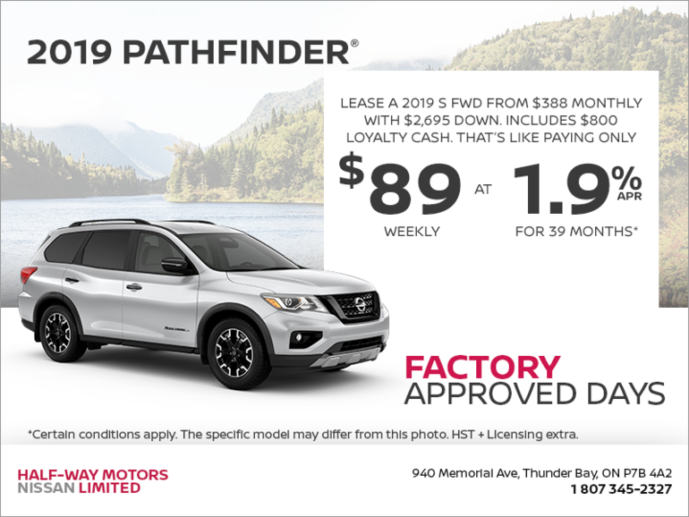 Get the 2019 Nissan Pathfinder Today!