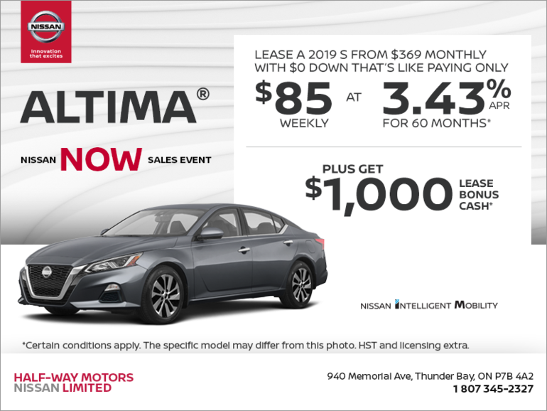 Get the 2019 Nissan Altima Today!