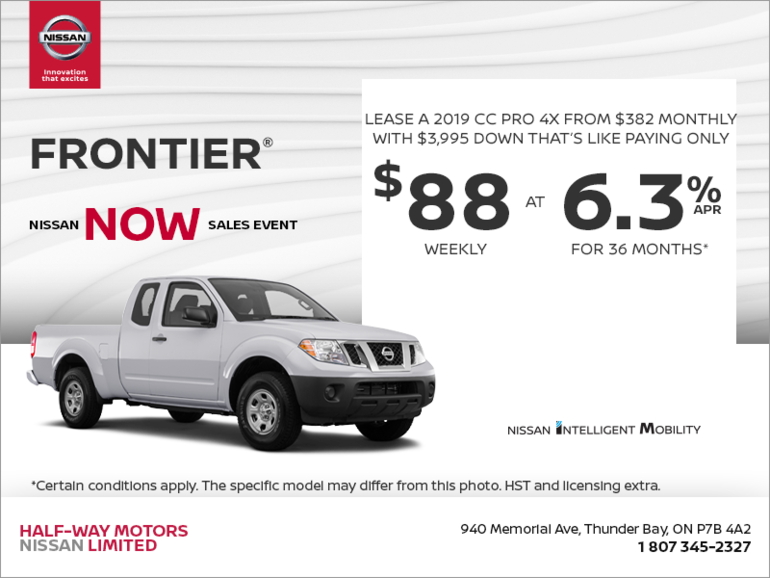 Get the 2019 Nissan Frontier Today!
