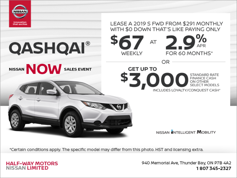 Get the 2019 Nissan Qashqai Today!