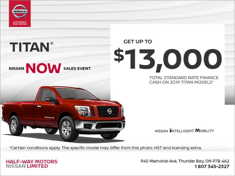 Get the 2019 Nissan Titan Today!
