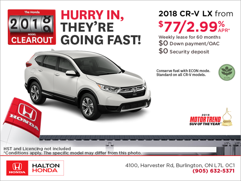 Lease the 2018 Honda CR-V!