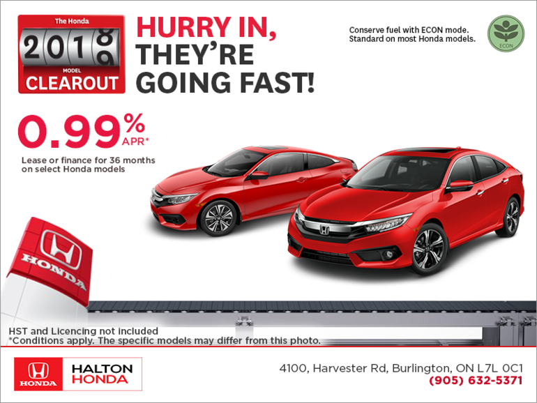 The Honda 2018 model clearout event