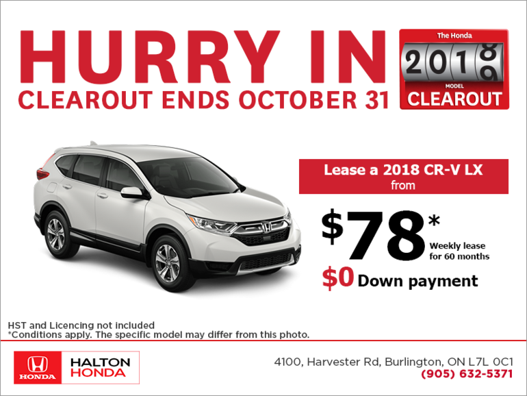Lease the 2018 Honda CR-V!