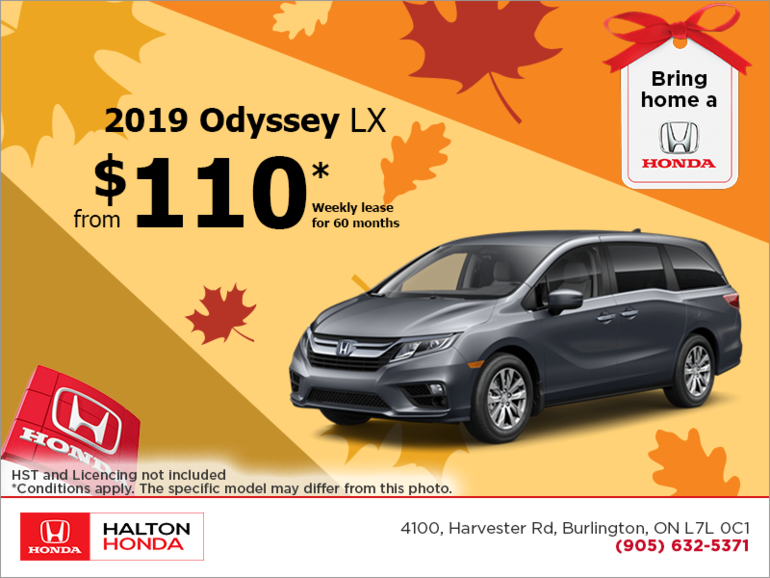 Lease the 2019 Honda Odyssey!