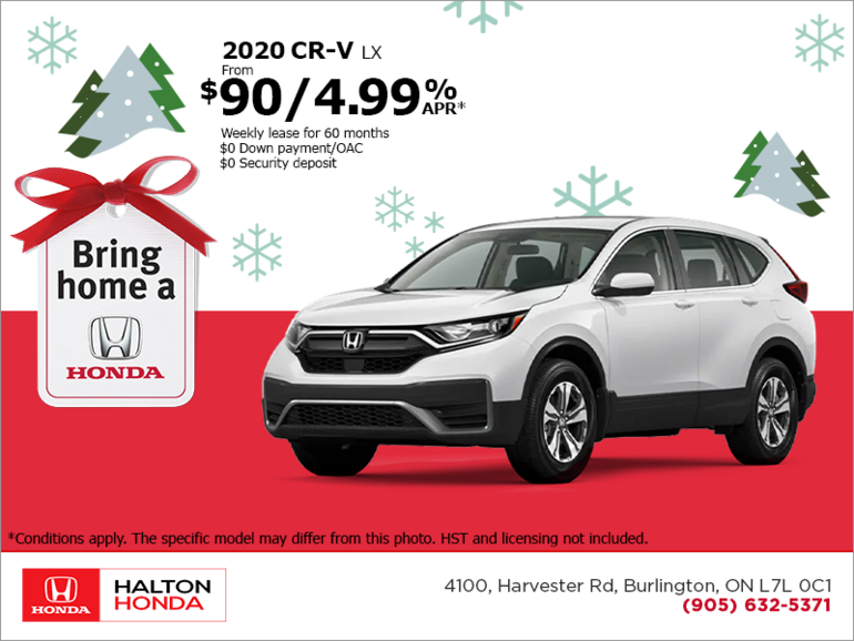 Lease the 2020 Honda CRV! at Halton Honda Burlington