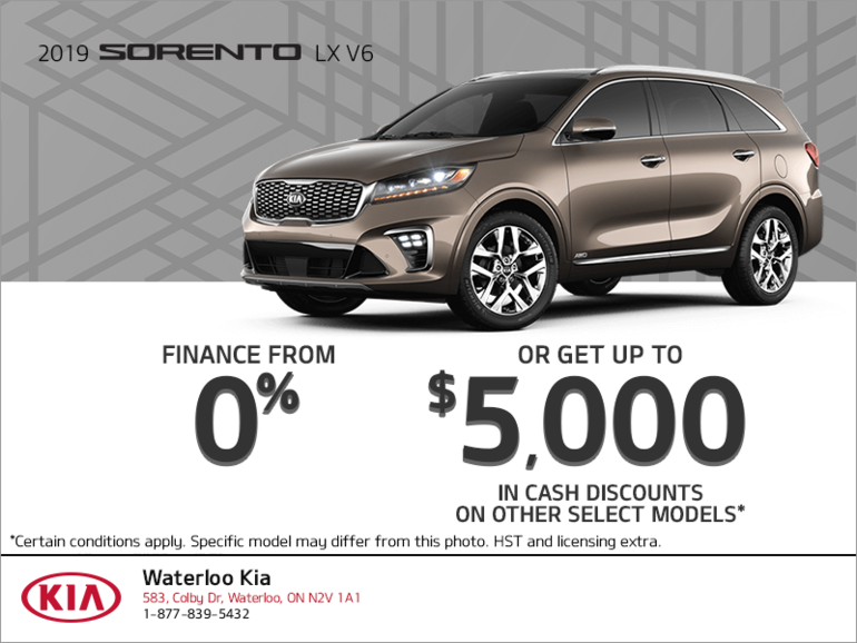 Get the 2019 Kia Sorento!