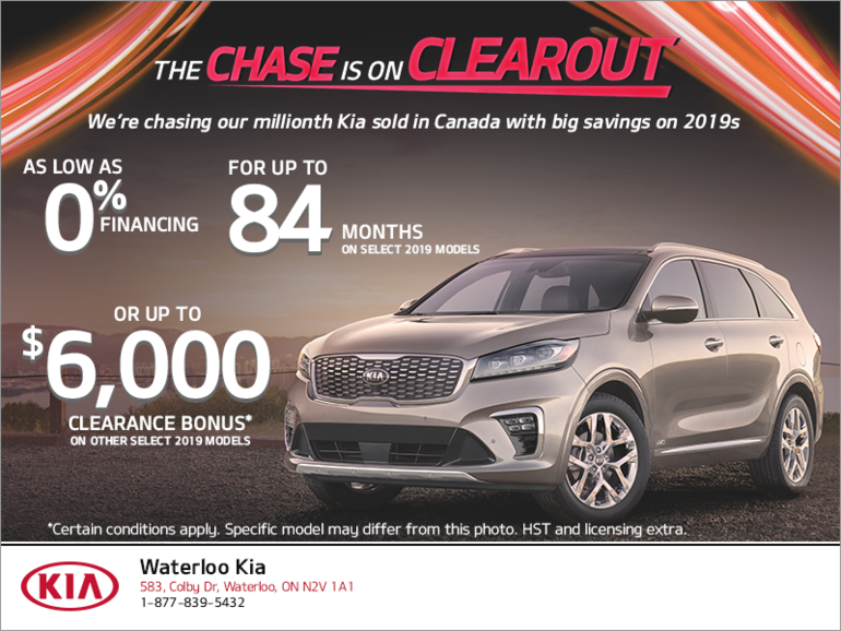 The Kia Chase Is On Clearout!