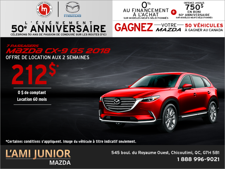 Procurez-vous la Mazda CX-9 2018!