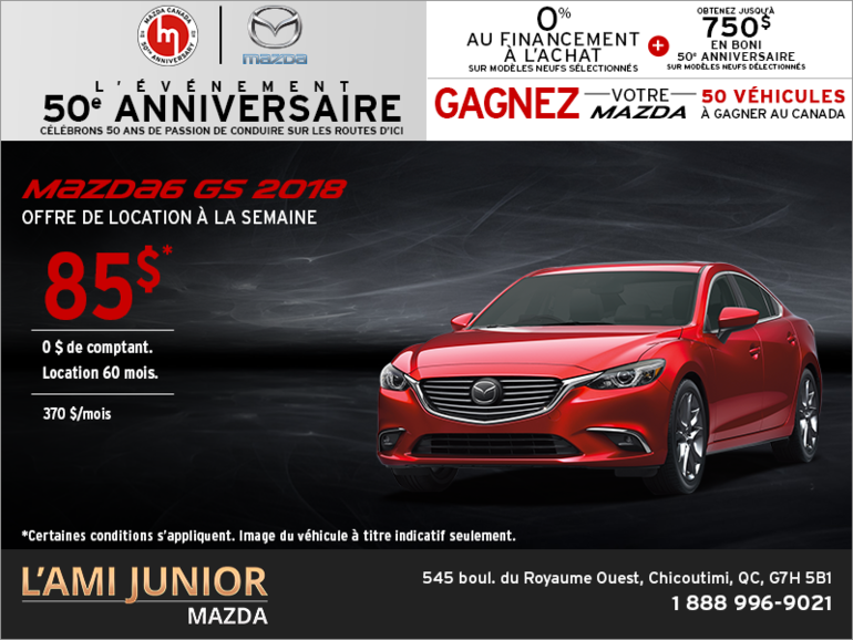 Procurez-vous la Mazda6 2018!
