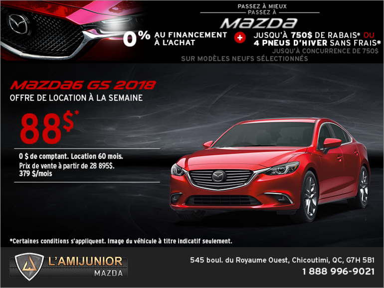 Procurez-vous la Mazda6 2018!