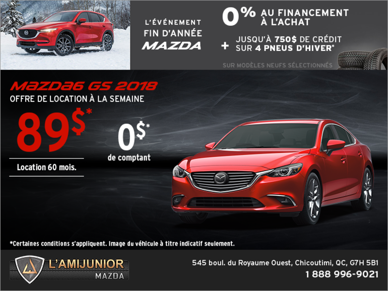 Procurez-vous la Mazda6 2018!