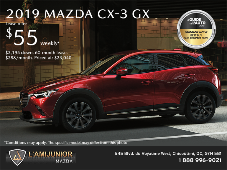 Get the 2019 Mazda CX-3!