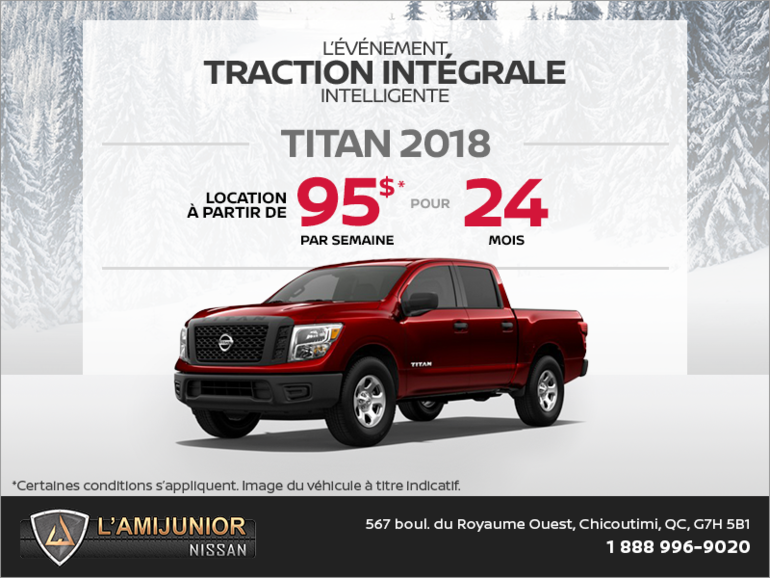 Obtenez le Nissan Titan 2018 dès aujourd'hui!