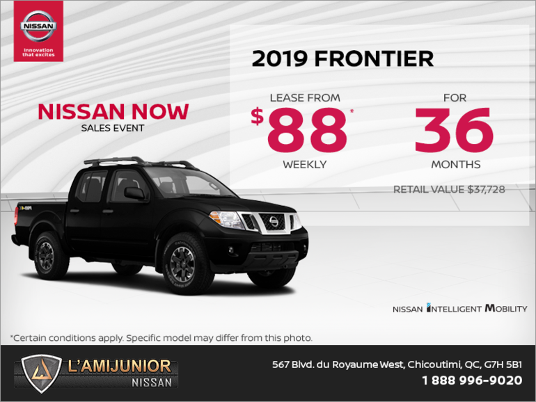 Get the 2019 Nissan Frontier Today!