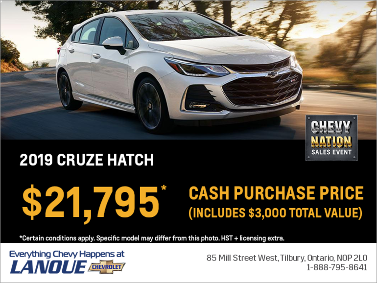 Get the 2019 Chevrolet Cruze Hatch