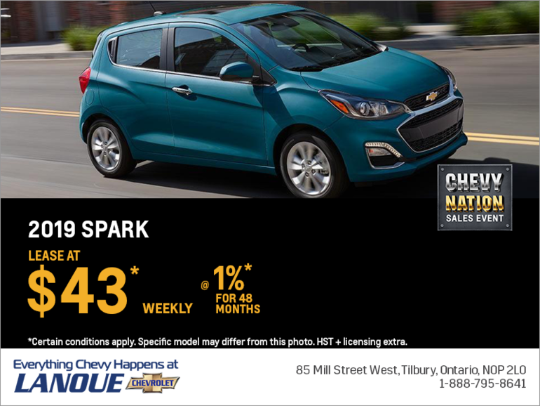 Lease the 2019 Chevrolet Spark