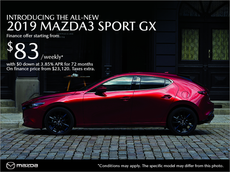 Get the 2019 Mazda3 Sport today!