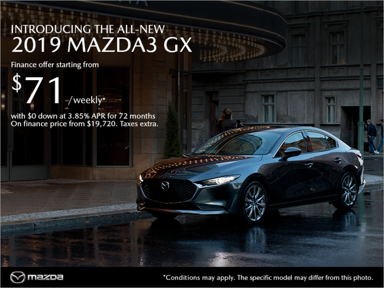 Get the 2019 Mazda3 today!