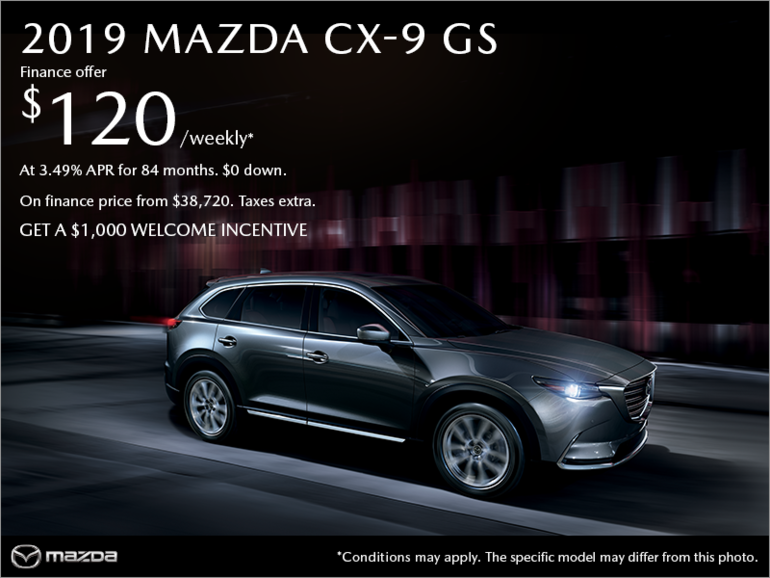 Get the 2019 Mazda CX-9 today!