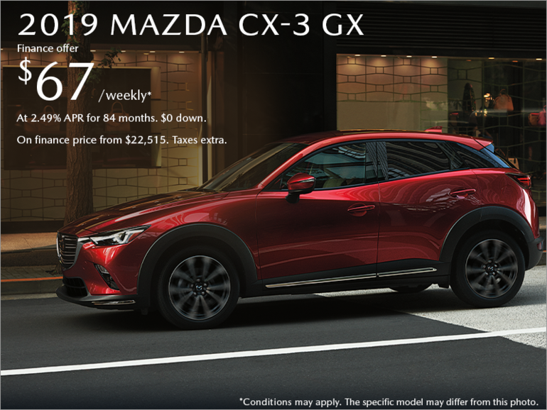 Get the 2019 Mazda CX-3 today!