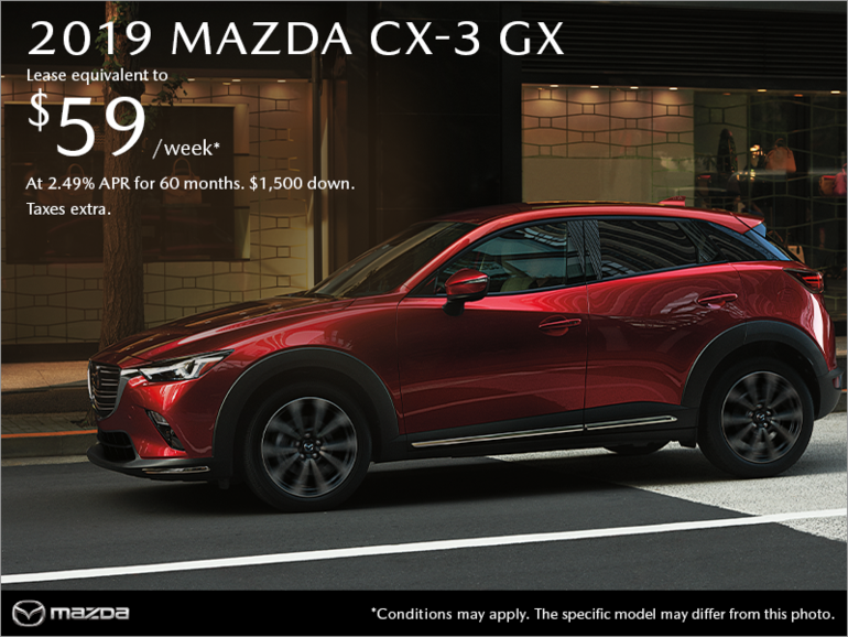 Get the 2019 Mazda CX-3 today!