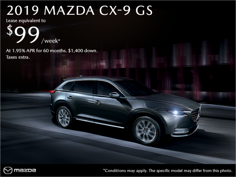 Get the 2019 Mazda CX-9 today!