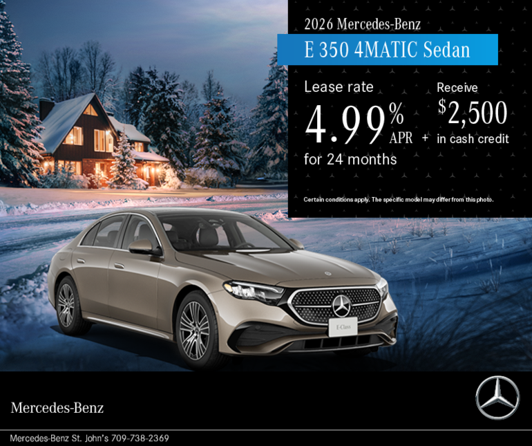 2026 E-Class : 24-Month Lease at 4.99%