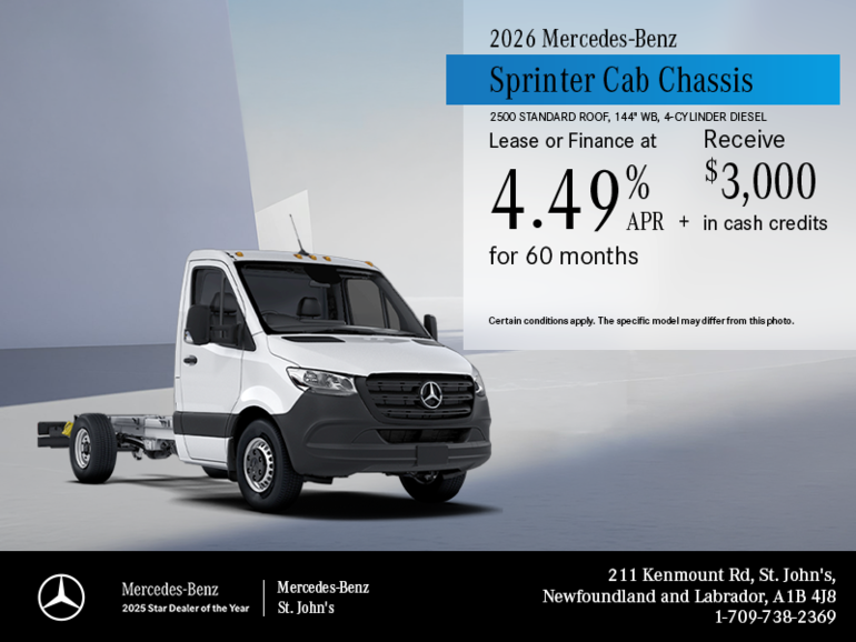 2026 Sprinter Cab Chassis