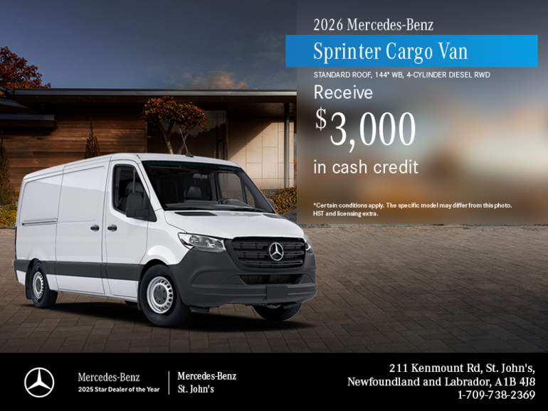 2026 Sprinter Cargo Van 2500