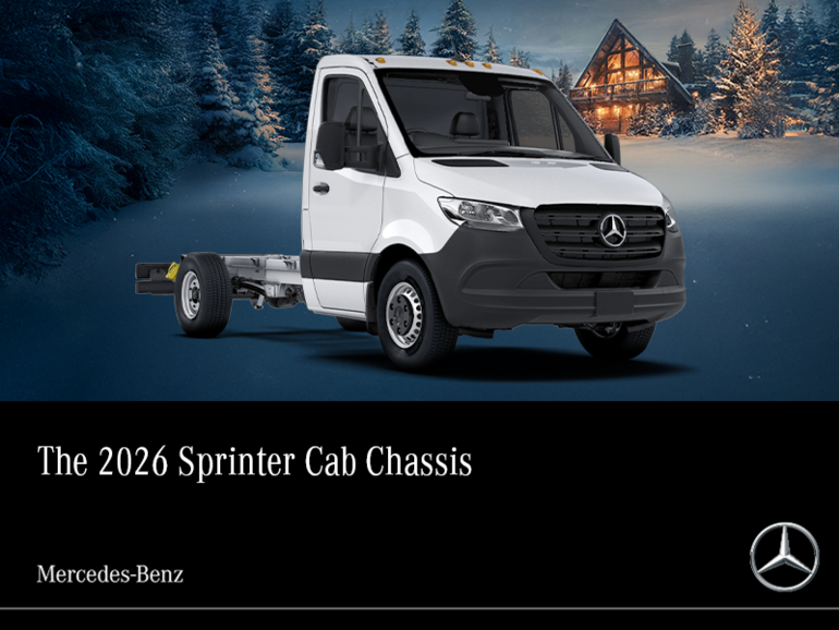 The 2026 Sprinter Cab Chassis<br>- 60-month Lease at 4.99%*<br>- Plus $2,500 Cash Credit^<br>