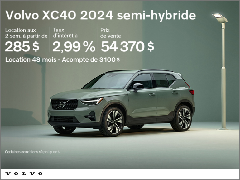 Le Volvo XC40 2024 Volvo de Québec