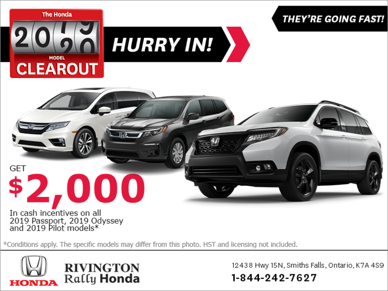 The Honda 2019 Model Clearout Event!