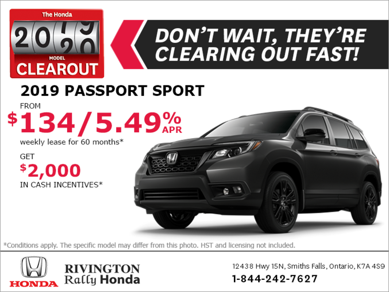 Lease the 2019 Honda Passport!