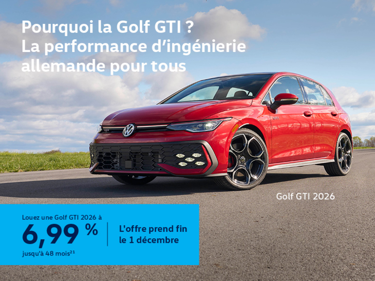 Procurez-vous la Volkswagen Golf Gti 2026