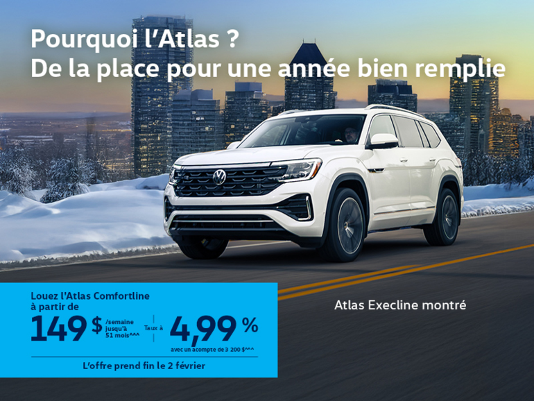 Procurez-vous le Volkswagen Atlas 2026