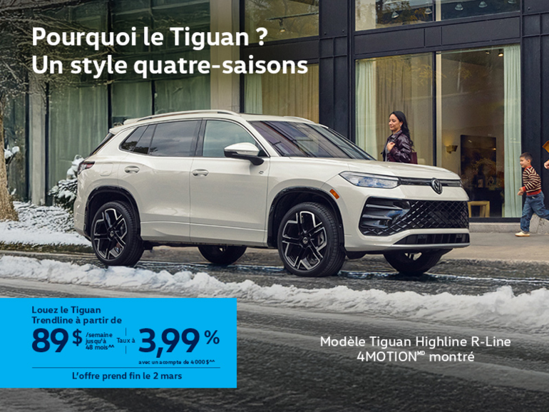 Procurez-vous le Volkswagen Tiguan 2026