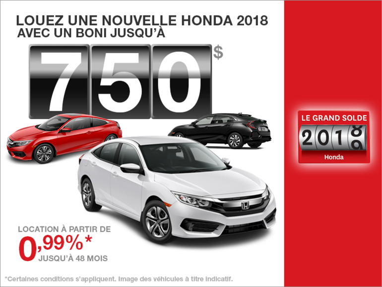 Le Grand Solde 2018 de Honda!