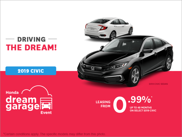 Lease the 2019 Honda Civic!