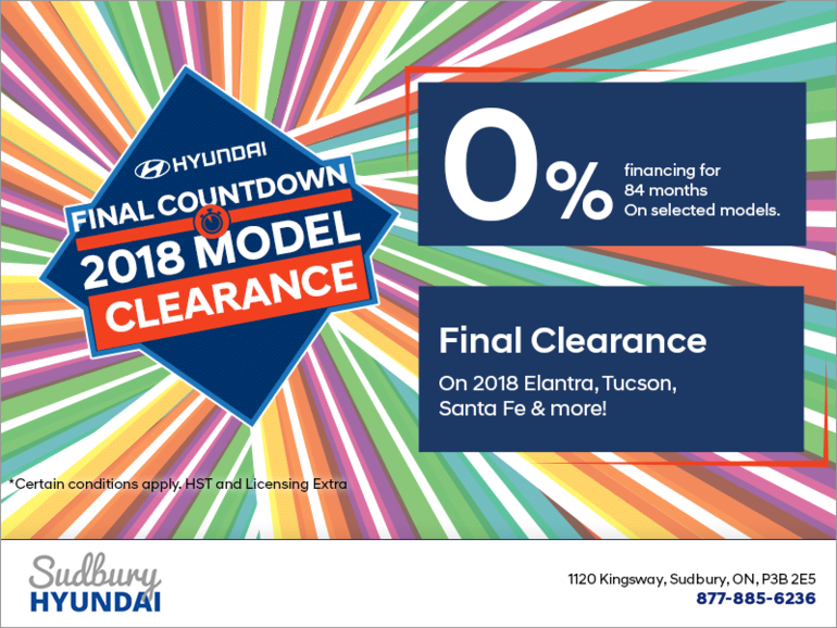 Hyundai Final Countdown - 2018 Model Clearance!