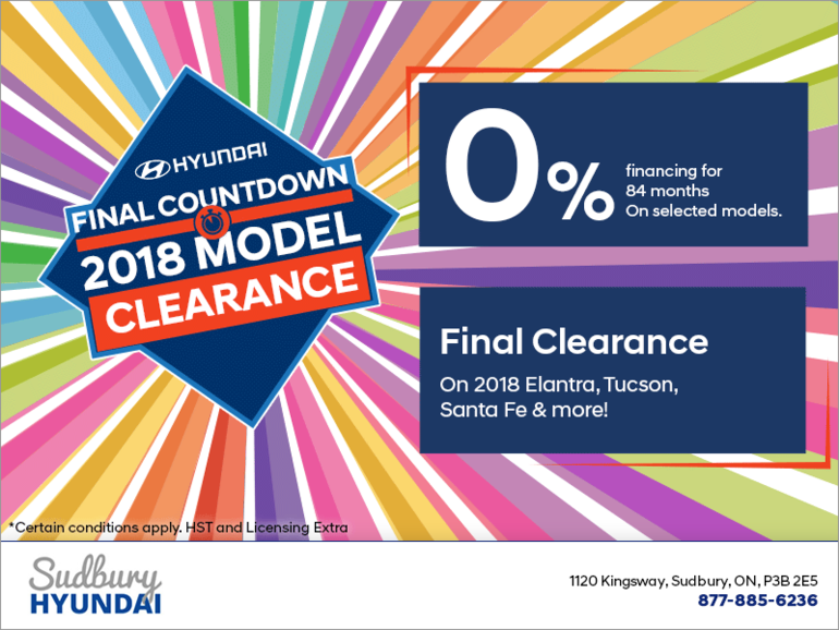 Hyundai Final Countdown - 2018 Model Clearance!