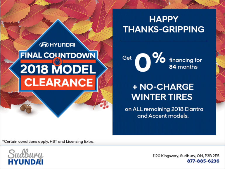 Hyundai Final Countdown - 2018 Model Clearance!