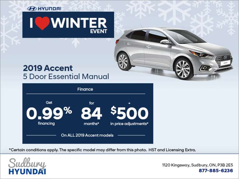 Finance the 2019 Accent 5 Door!