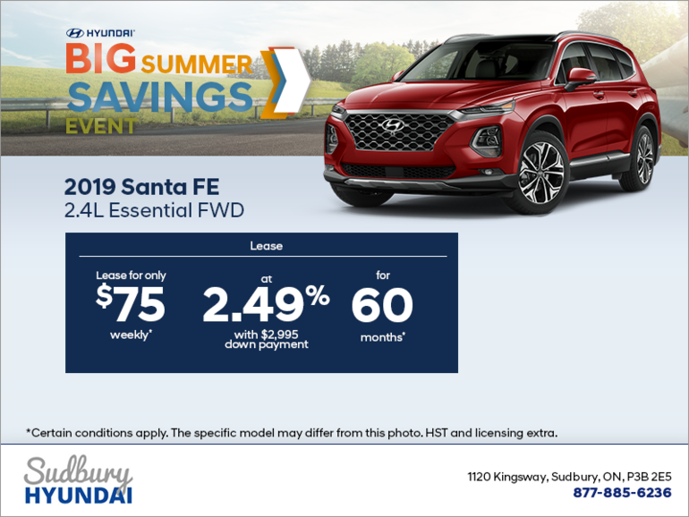 Lease the 2019 Sante Fe today!