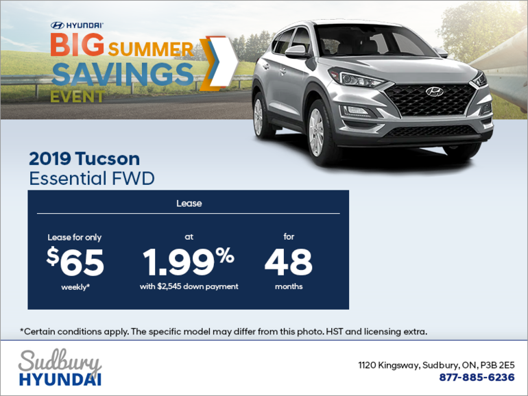 Lease the 2019 Tucson today!