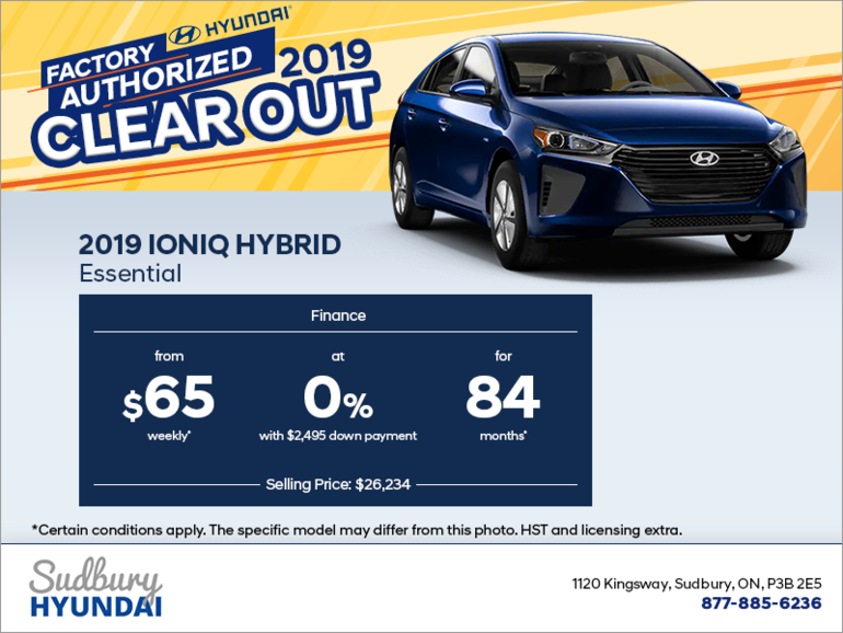 Finance the 2019 IONIQ Hybrid!