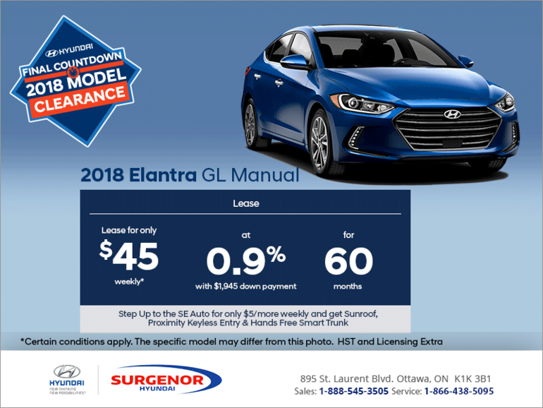 Lease the 2018 Elantra!