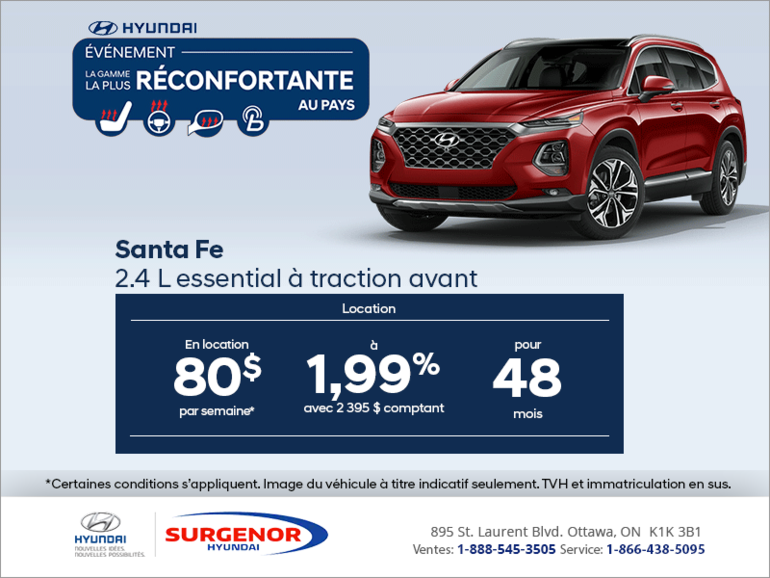 Procurez-vous le Santa Fe 2019!